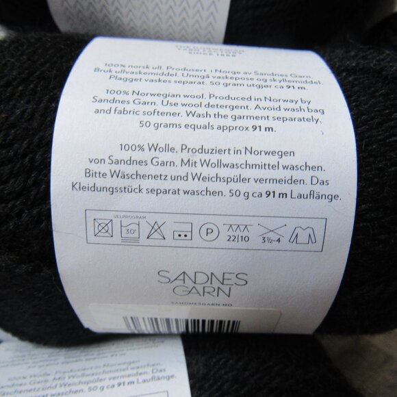 Lot of 6 sks Sandnes Garn PEER GYNT DK weight Norwegian wool yarn, 50g each - Picture 3 of 4